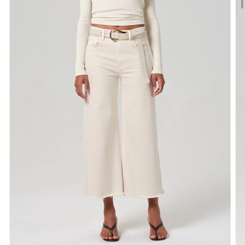 Citizens of Humanity Lyra Wide Leg Crop Raw Hem Jean